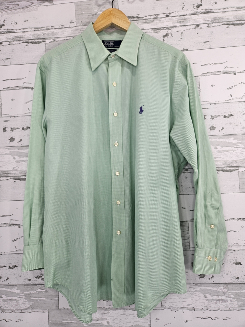 Polo by Ralph Lauren Men's Light Green Button-Down Shirt